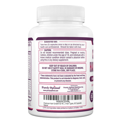 Natural Hair Growth Vitamins - Biotin and Collagen Supplement