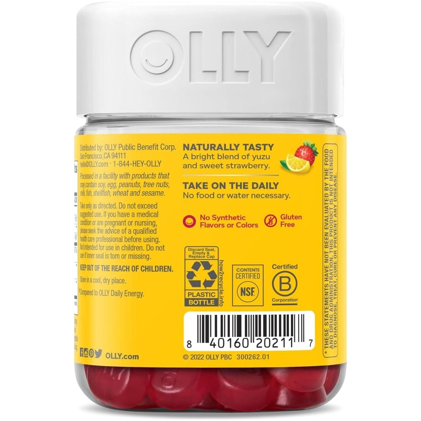Powerful Daily Boost Gummies, Caffeine Free - 60 Pack