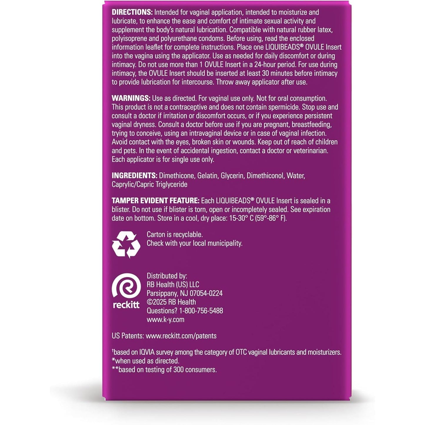 Gentle Vaginal Moisturizer Inserts for Dryness Relief