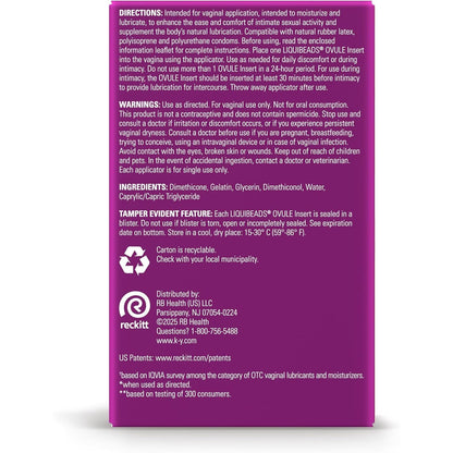 Gentle Vaginal Moisturizer Inserts for Dryness Relief
