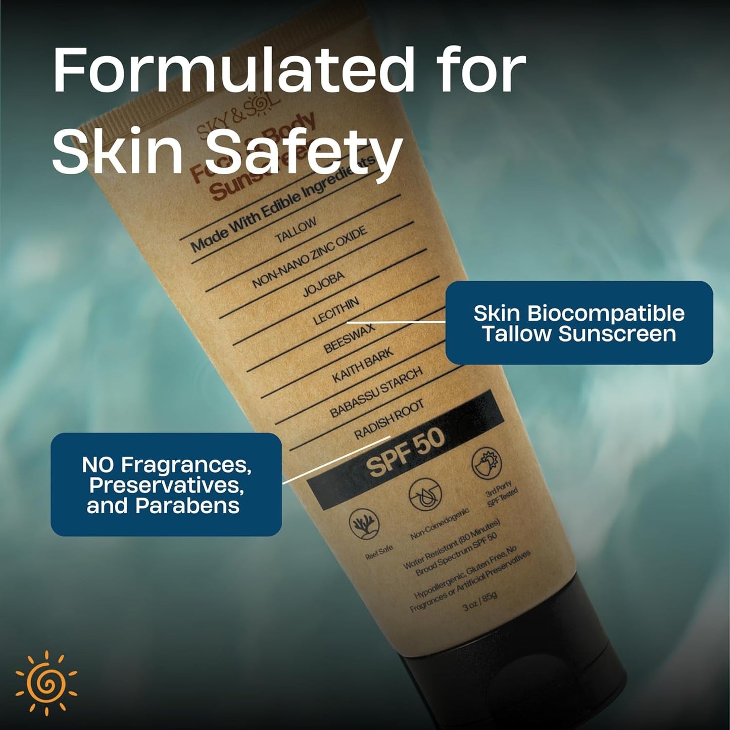 Natural Mineral Sunscreen SPF 50 Face & Body Cream