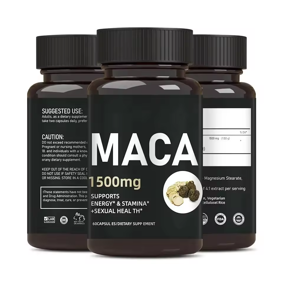 Powerful Maca Root Vitamins 60 Capsules - Mycosmeticslondon