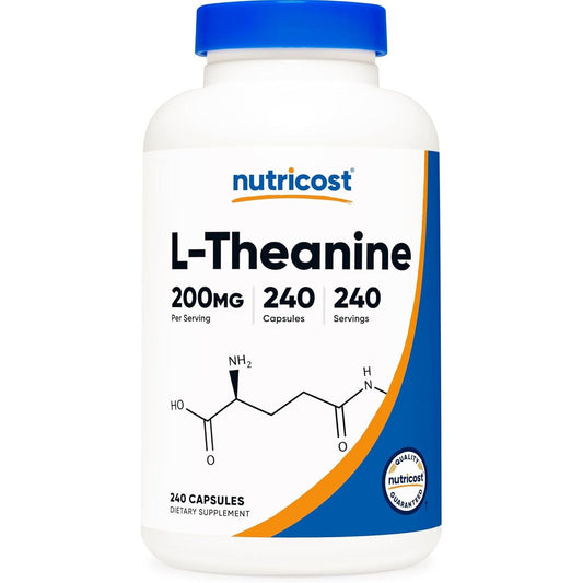 Premium L-Theanine 200mg Capsules for Calm Support - Mycosmeticslondon