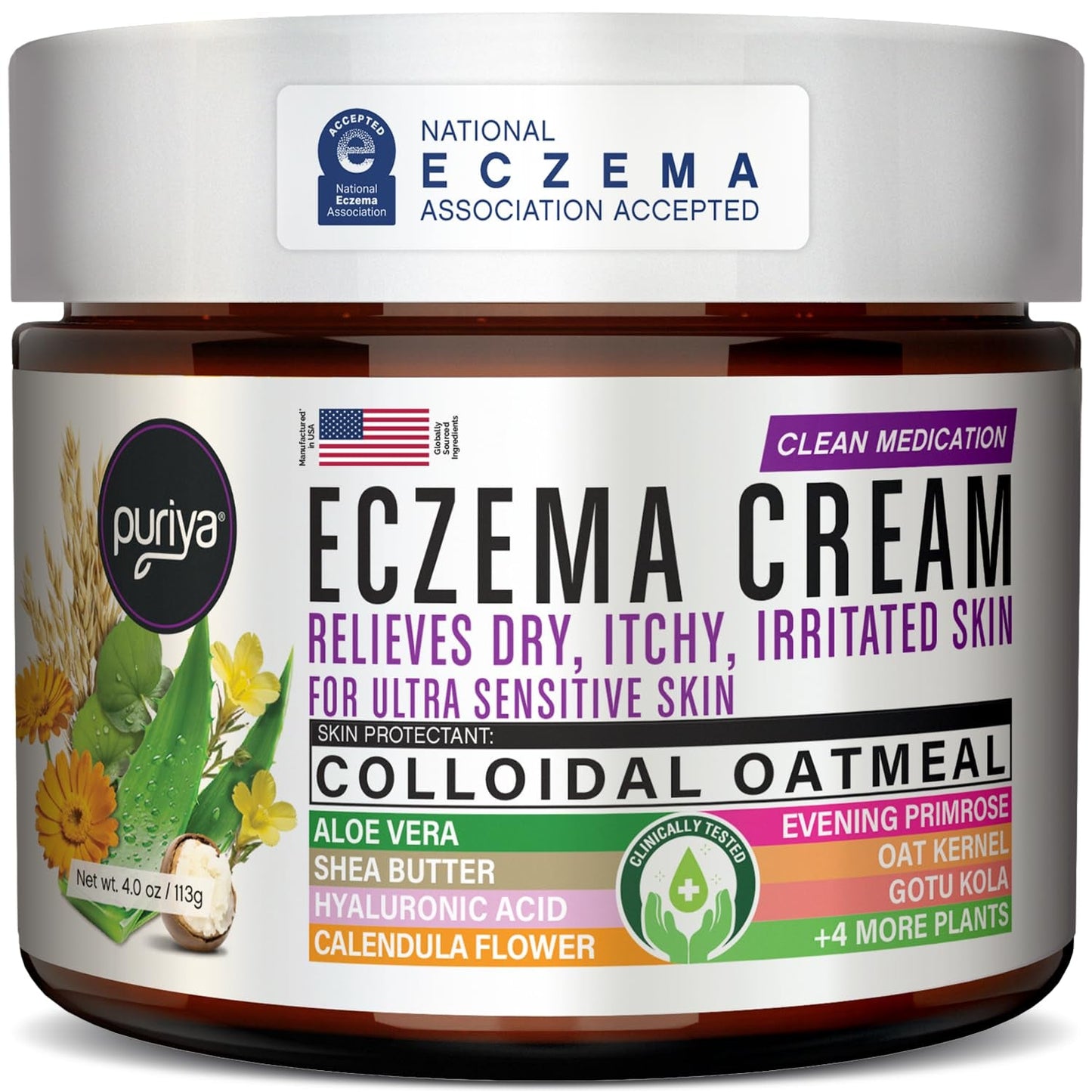 Natural Eczema Cream - Soothing Dry Skin Moisturizer - Mycosmeticslondon