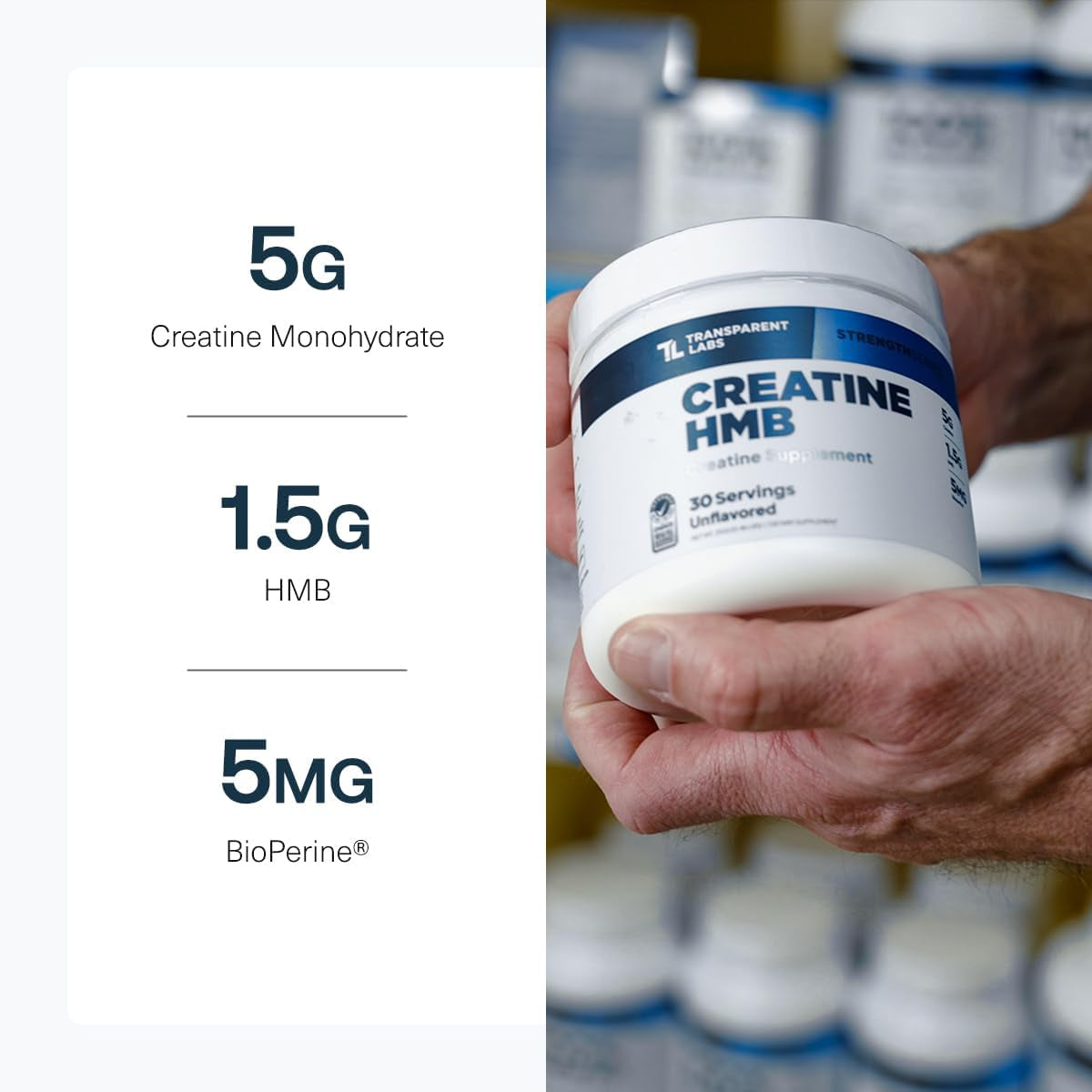 Pure Creatine HMB Supplement Strawberry Lemonade Flavor