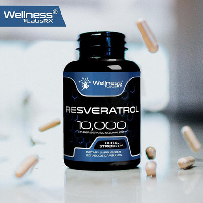 High Potency Resveratrol 10000MG Capsules 120 Count