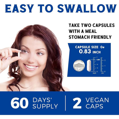 Best Magnesium Supplement 120 Capsules - Sleep Aid