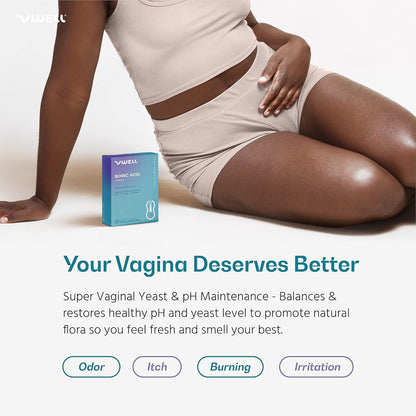 Natural Vaginal Health Suppositories for pH Balance