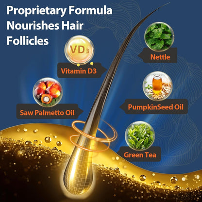 Natural Hair Growth Supplement for Men - 90 Capsules