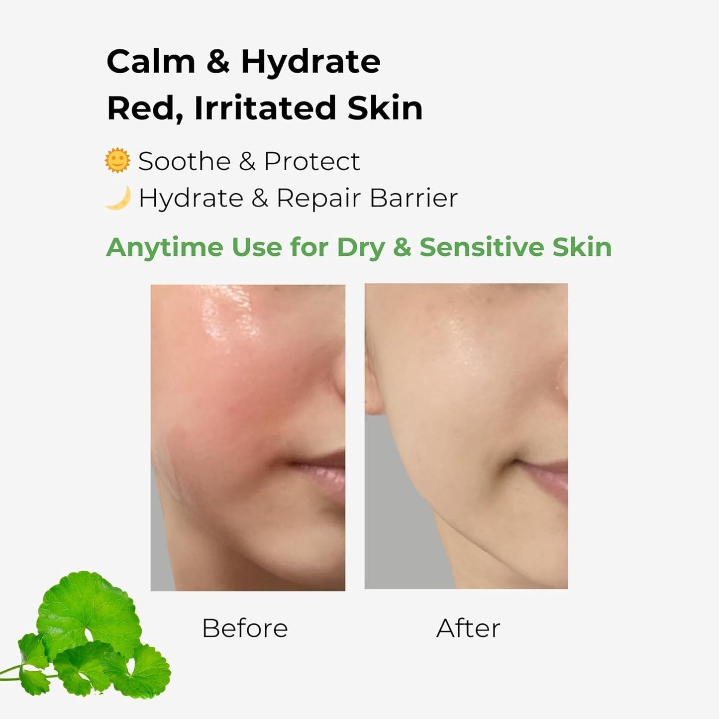 Natural Cica Face Serum 30ml - Moisturizing Calming Skin