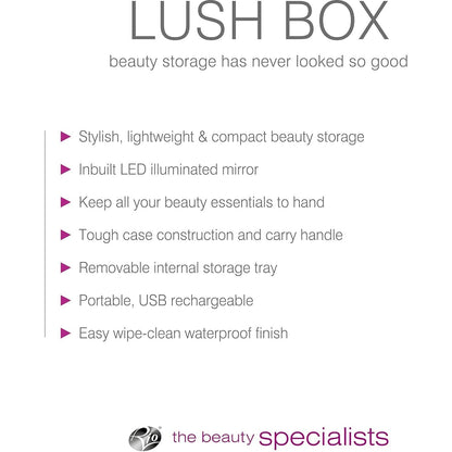 Compact Travel Makeup Case with LED Mirror