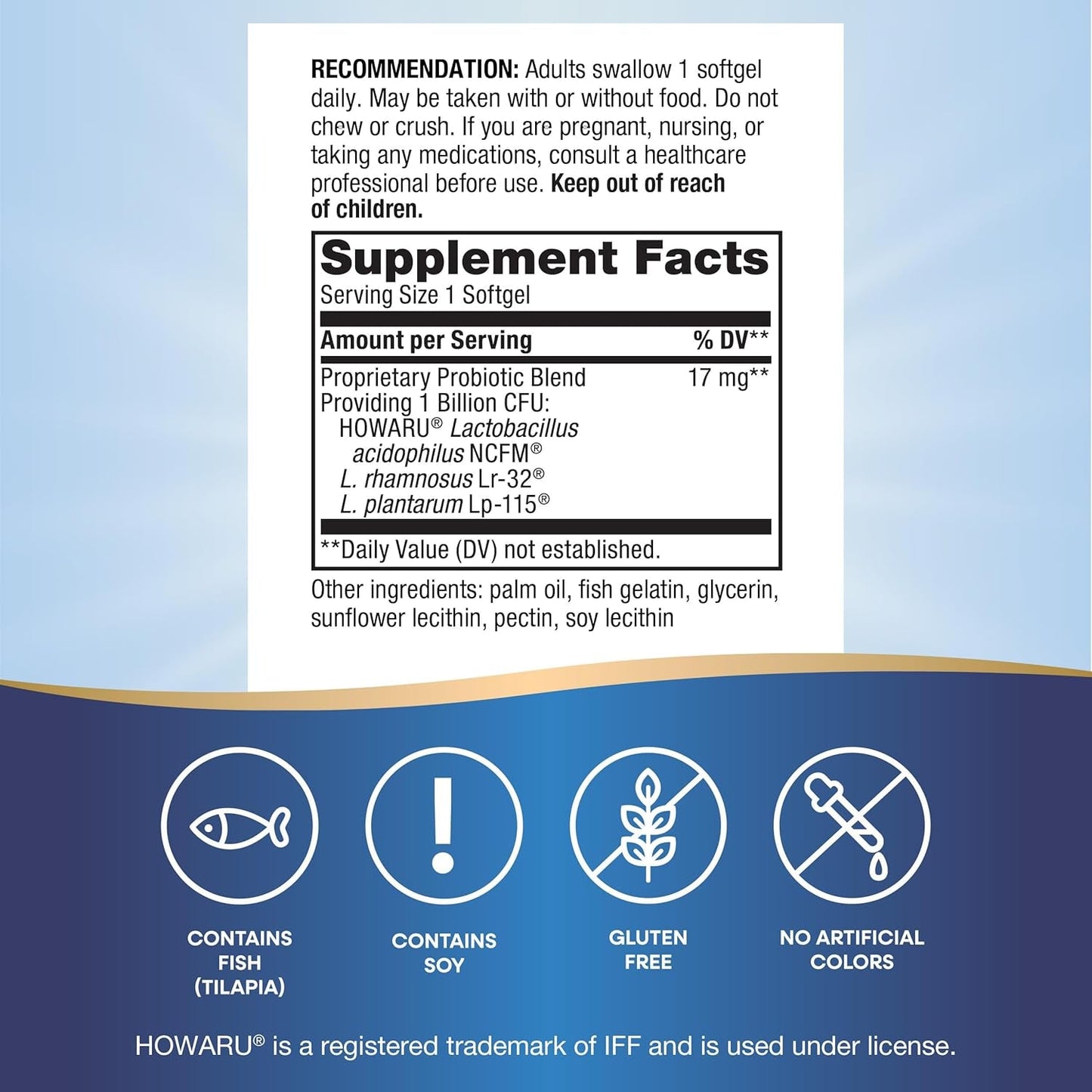 Probiotic Supplements for Women - 30 Softgels Digestive Health