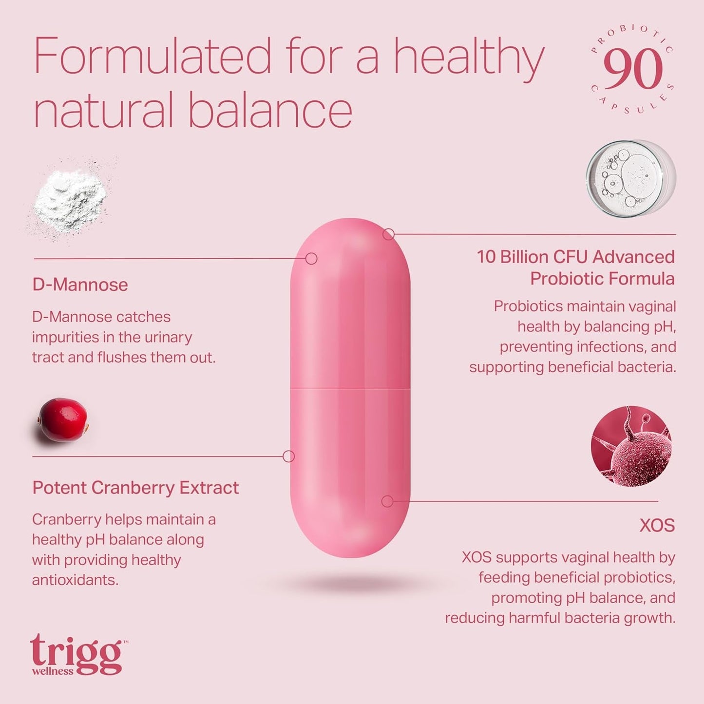 Natural Feminine Probiotics - 90 Capsules