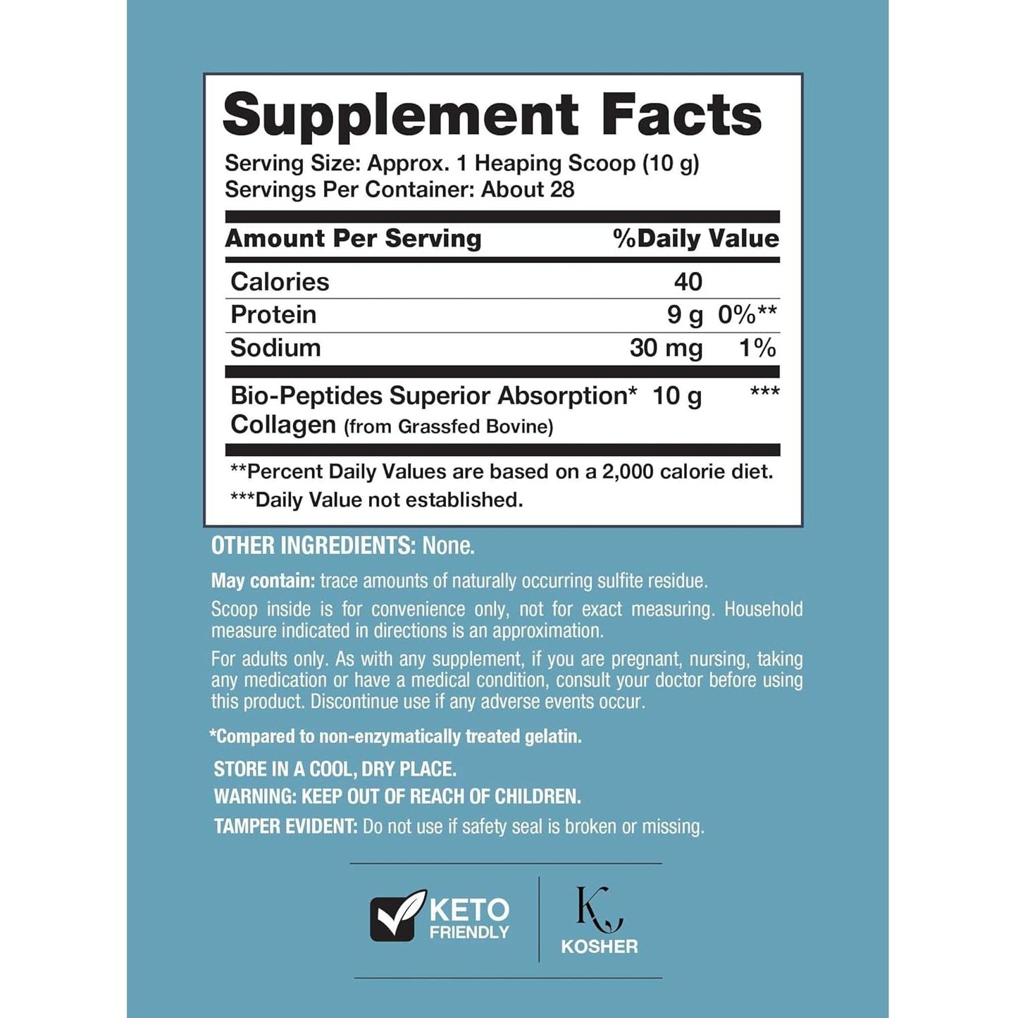 Premium Collagen Peptide Protein Powder 283g - Fast Absorbing