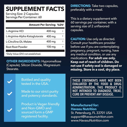 Premium L-Arginine Supplement for Fitness and Energy