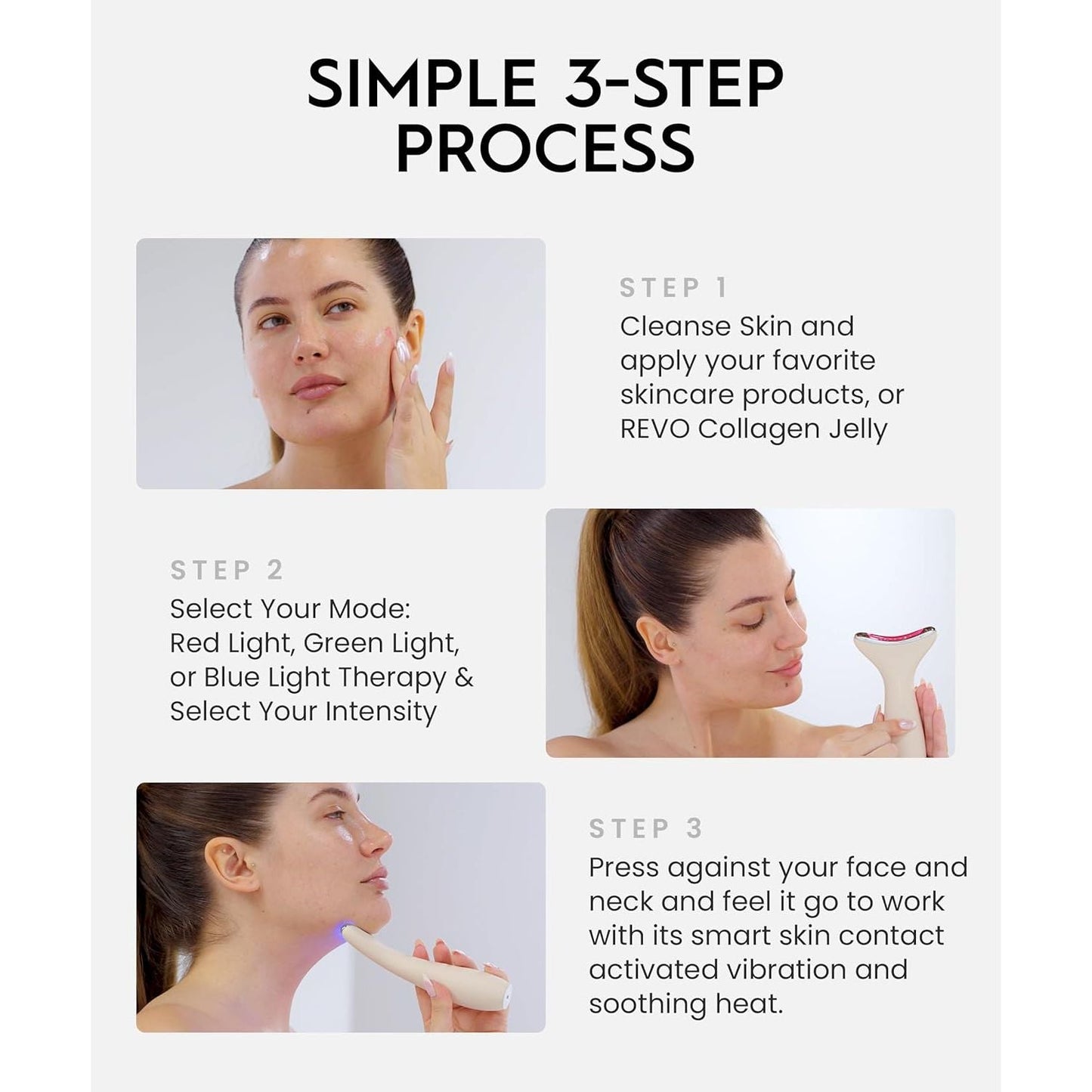 Advanced 3 in 1 Facial Massager for Firming and Glow