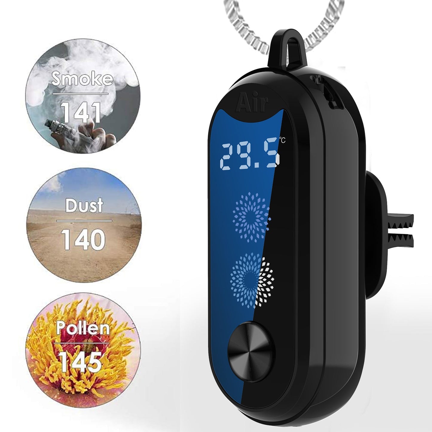 Compact Personal Air Cleaner Necklace Purifier