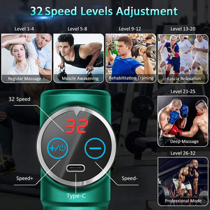 Portable Handheld Massage Gun - Fast Relief Massager