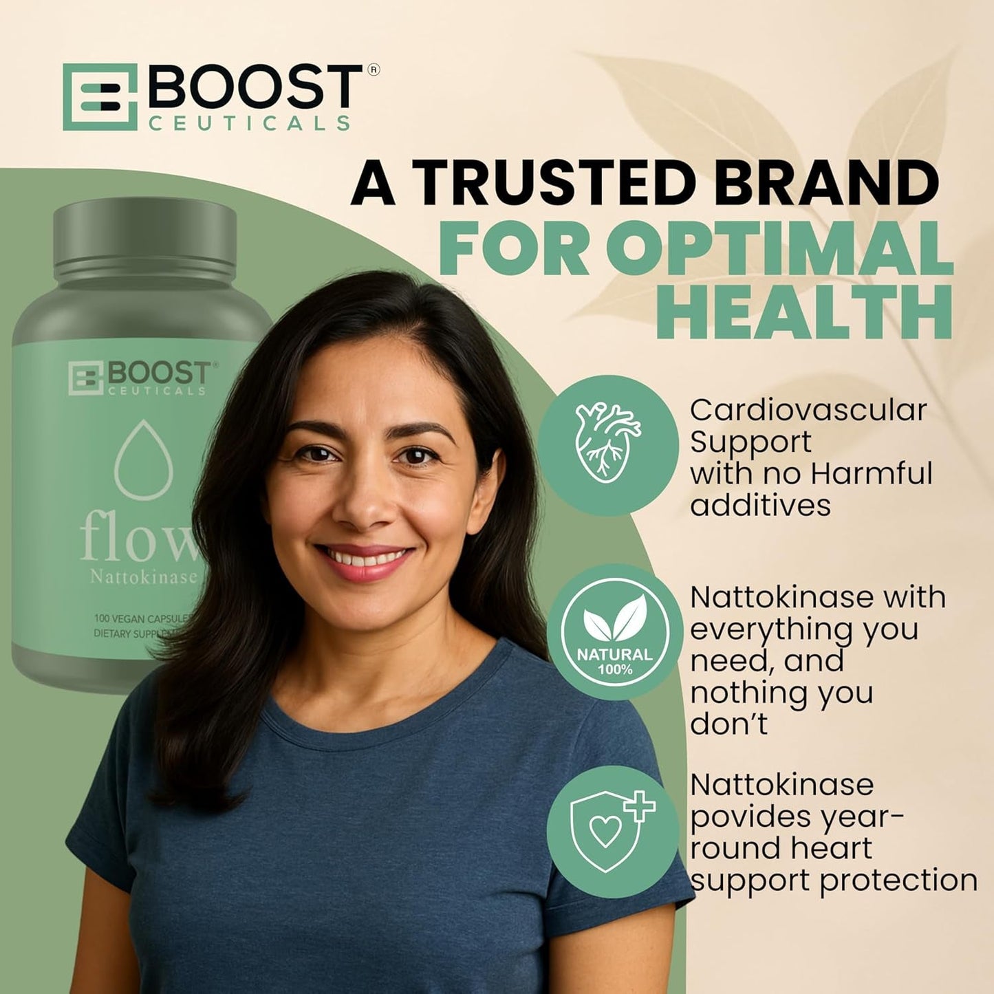 Natural Blood Flow Heart Health Supplement Capsules