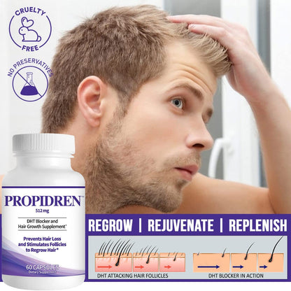 Natural Hair Growth Supplement with Biotin and Saw Palmetto