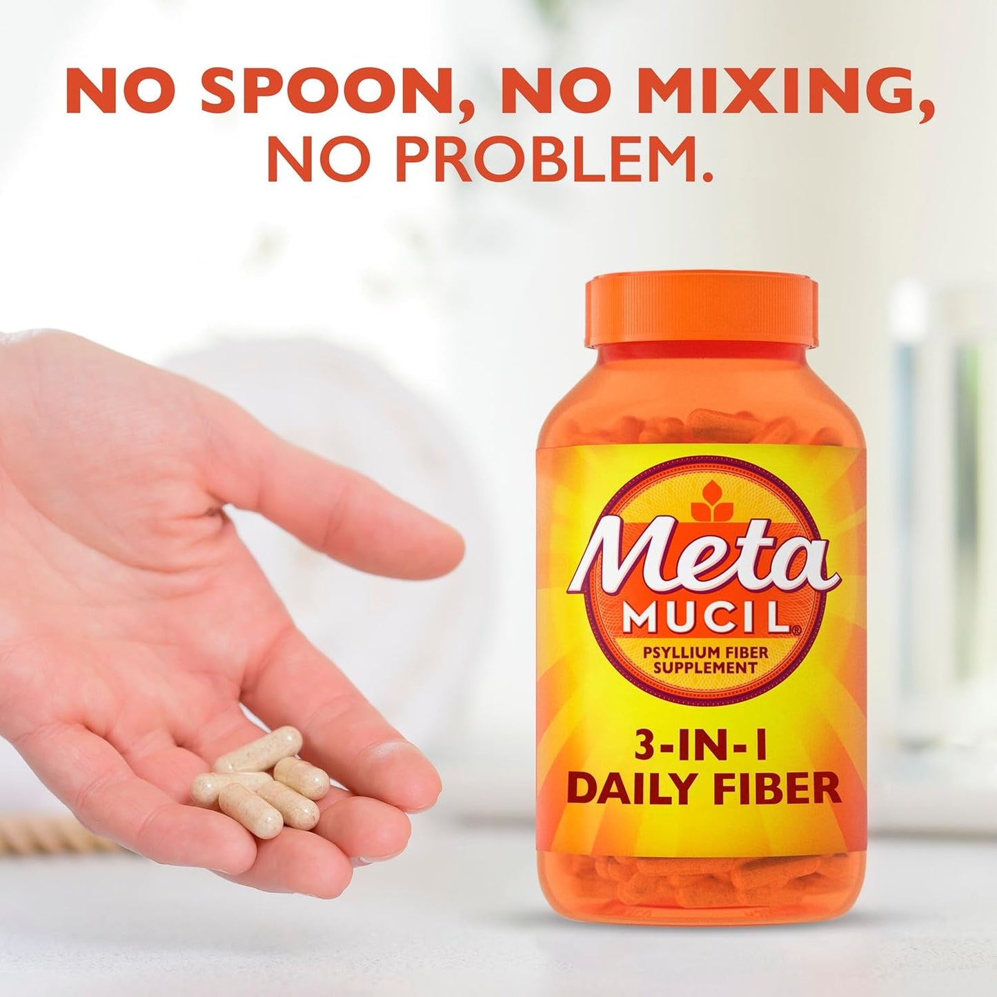 Natural Psyllium Fiber Capsules for Digestive Health