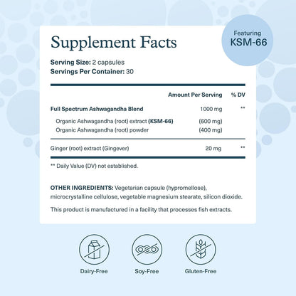 Natural Ashwagandha Stress Relief Capsules