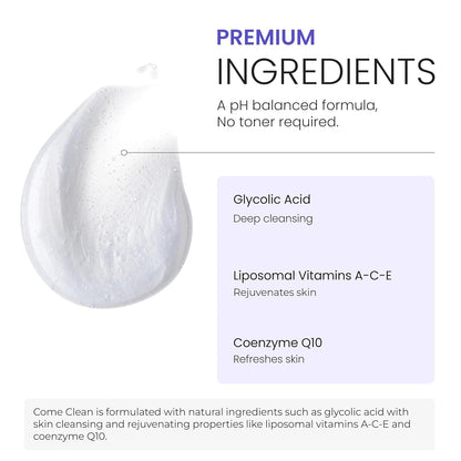 Gentle Exfoliating Face Cleanser for Acne Prone Skin