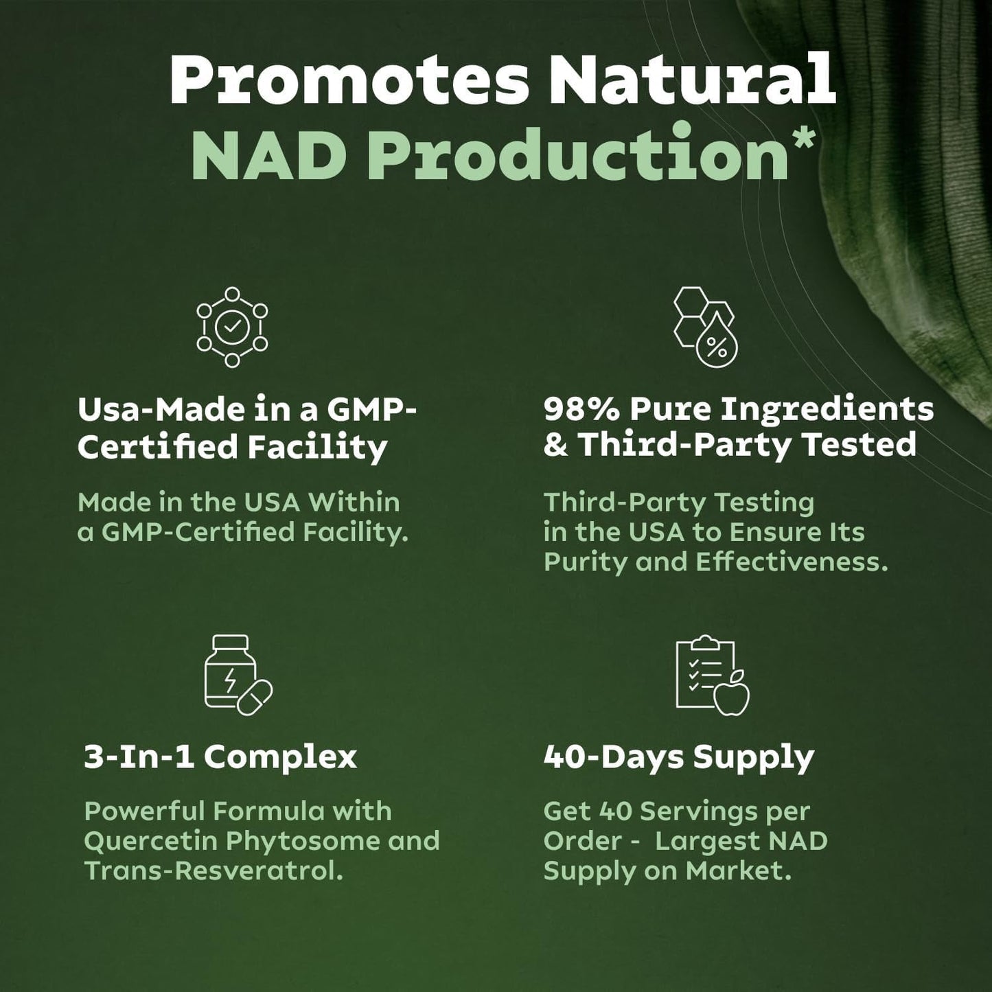 Premium NAD+ Supplement Capsules for Energy & Aging
