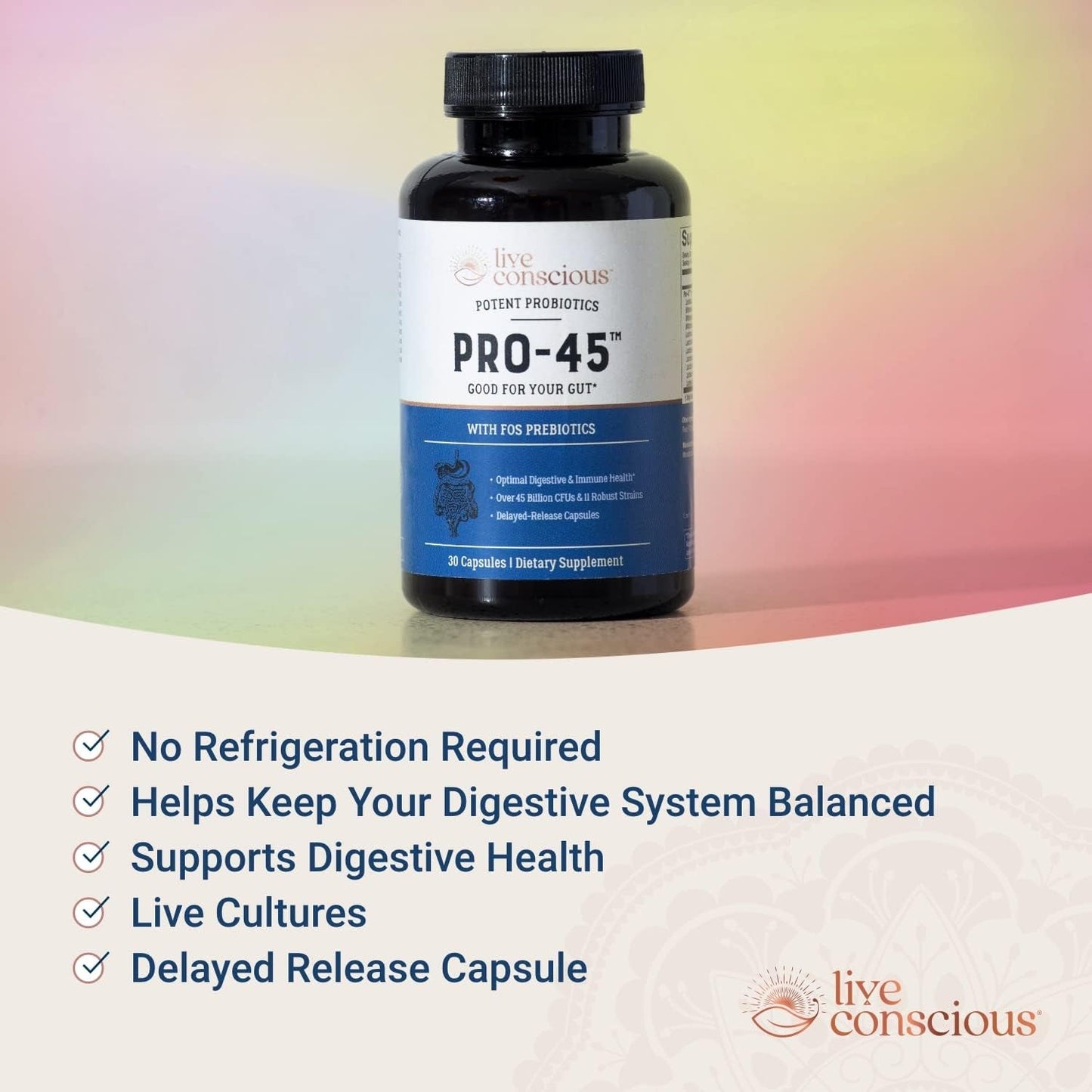 Strong Probiotic Supplement 45 Billion CFU Capsules