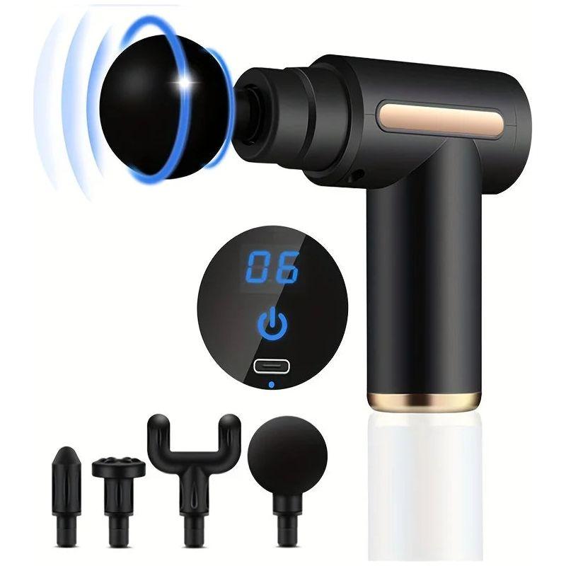 Compact Electric Massager Gun - Rechargeable Deep Tissue Massage Tool