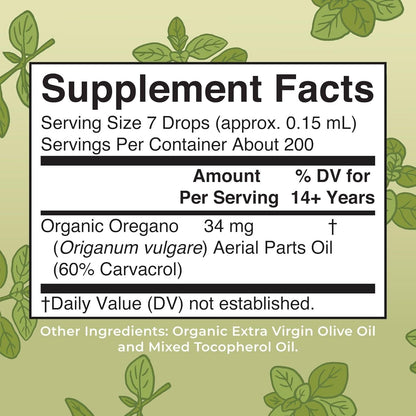 Natural Oil of Oregano Immunity Booster Drops