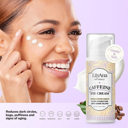 Anti Aging Eye Cream with Caffeine - Hydrates and Firms