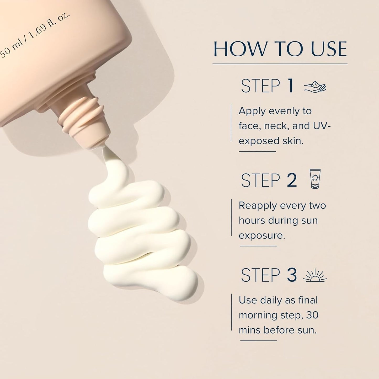 Waterproof Sunscreen Lotion SPF 50+ 50ml - Oil Free Moisturizing
