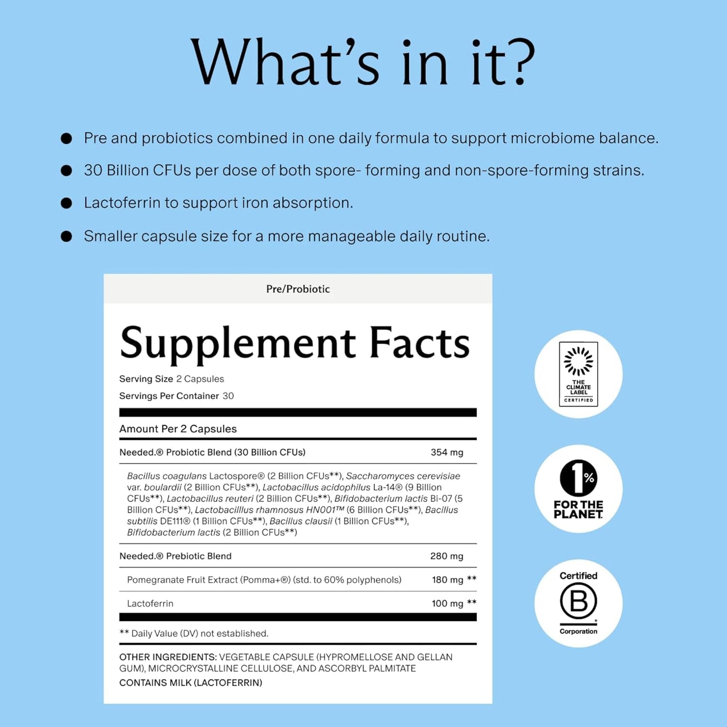 Best Prenatal Probiotic Supplement for Women - 30 Billion CFU