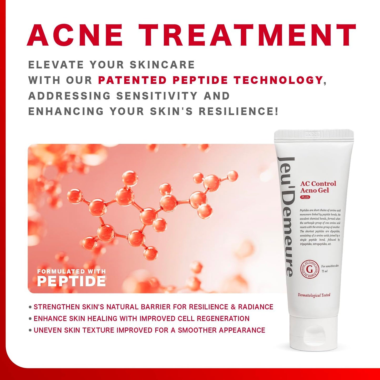 Advanced Acne Relief Gel with Peptides 75ml