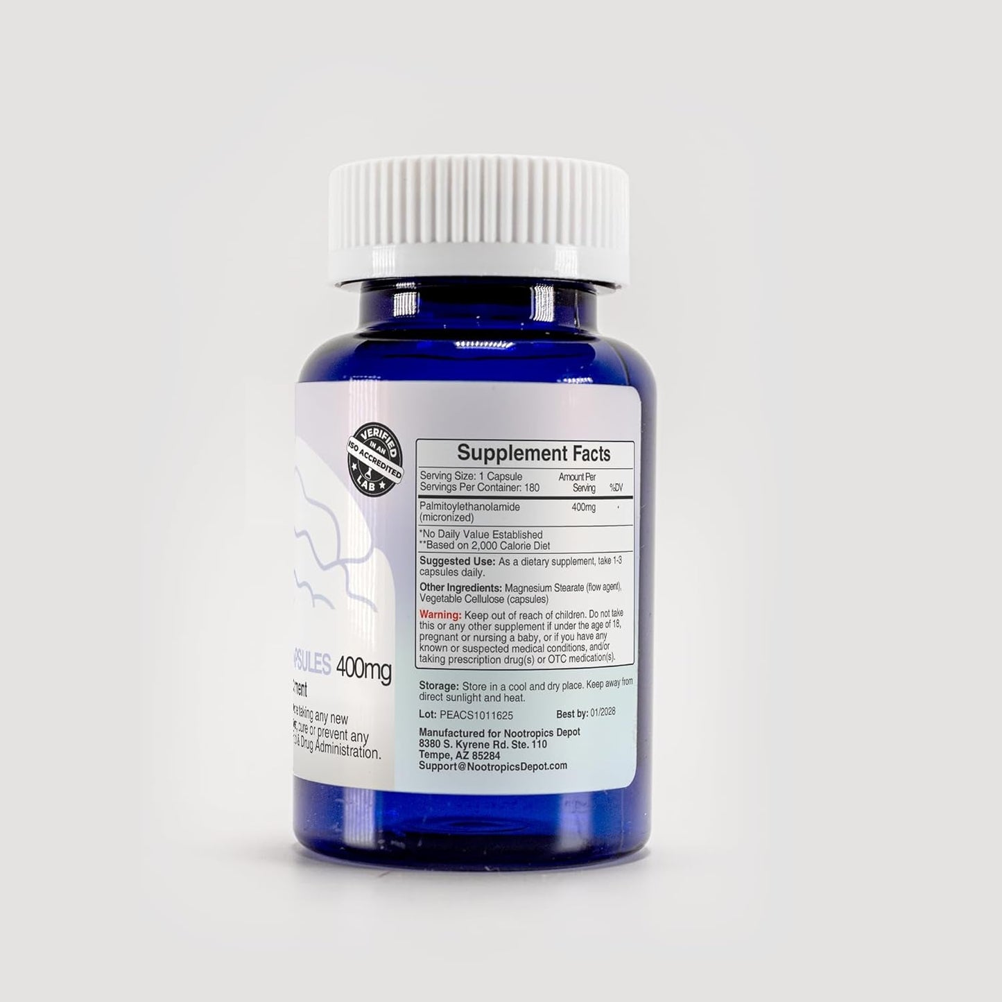 Natural Pain Relief Nerve Support Capsules 400mg