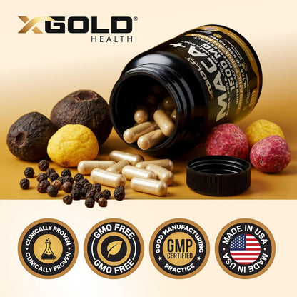 Natural Energy Boost Maca Root Supplement Capsules