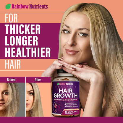 Natural Hair Vitamin Supplement - Biotin & Collagen Capsules