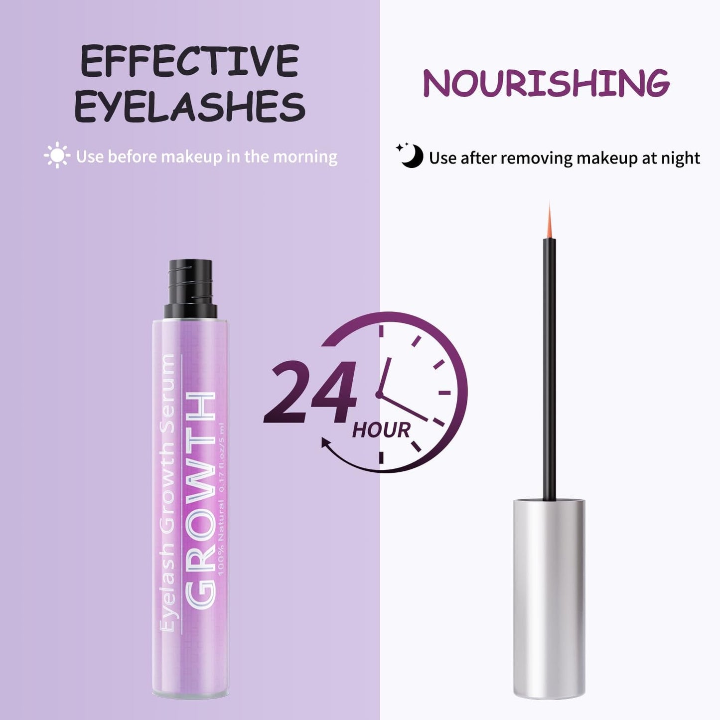 Natural Eyelash Growth Serum for Thicker Lashes