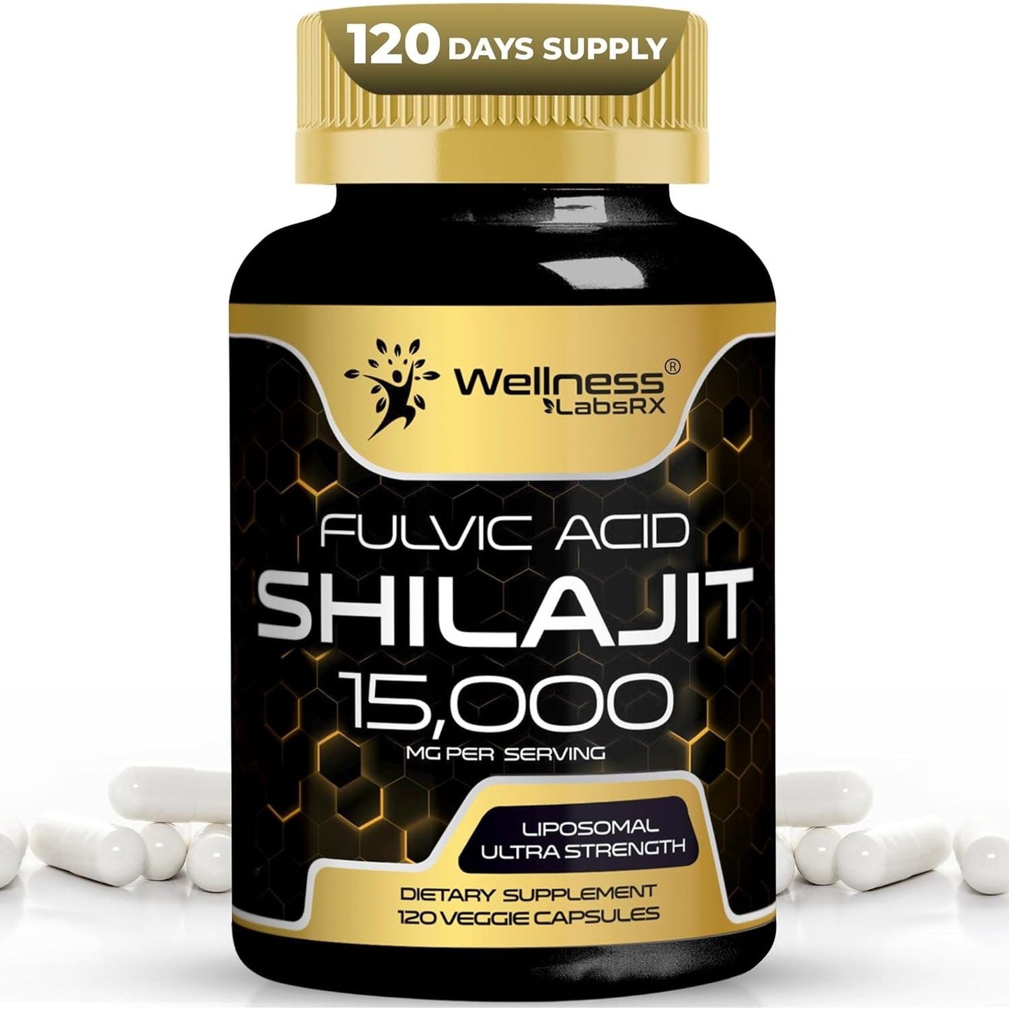 Powerful Shilajit 15000MG Capsules - Natural Energy Booster - Mycosmeticslondon