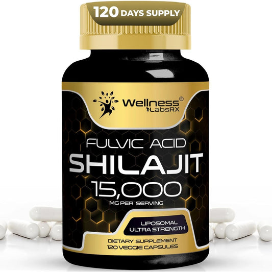 Powerful Shilajit 15000MG Capsules - Natural Energy Booster - Mycosmeticslondon
