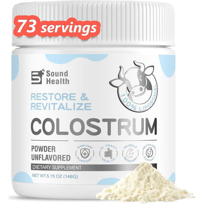 Natural Immune Booster Colostrum Powder 146g Unflavored - Mycosmeticslondon