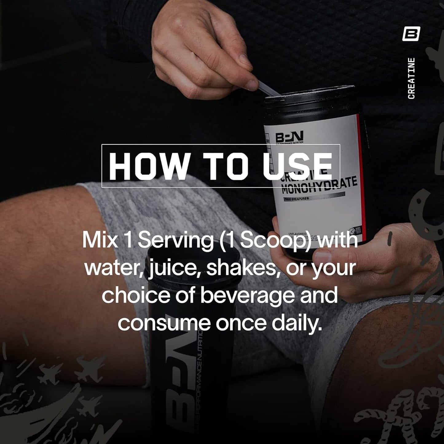 Pure Muscle Building Creatine Powder Supplement