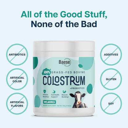 Natural Grass Fed Colostrum Probiotic Supplement Powder