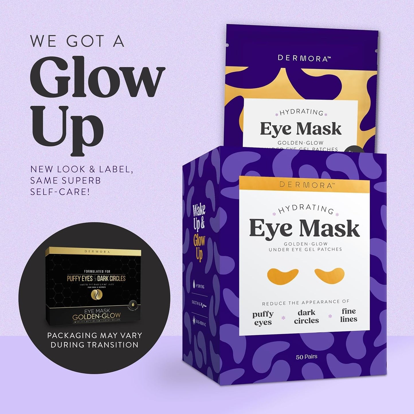 Brightening Under Eye Masks 50 Pairs - Reduce Puffiness