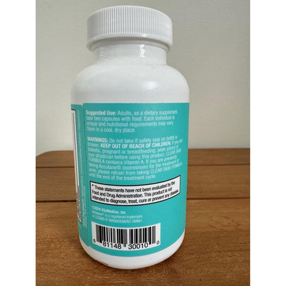 Natural Acne Relief Vitamins - 60 Vegan Capsules