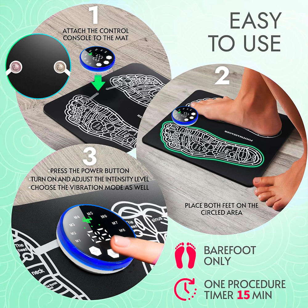 Electric Foot Massager Mat for Pain Relief & Relaxation