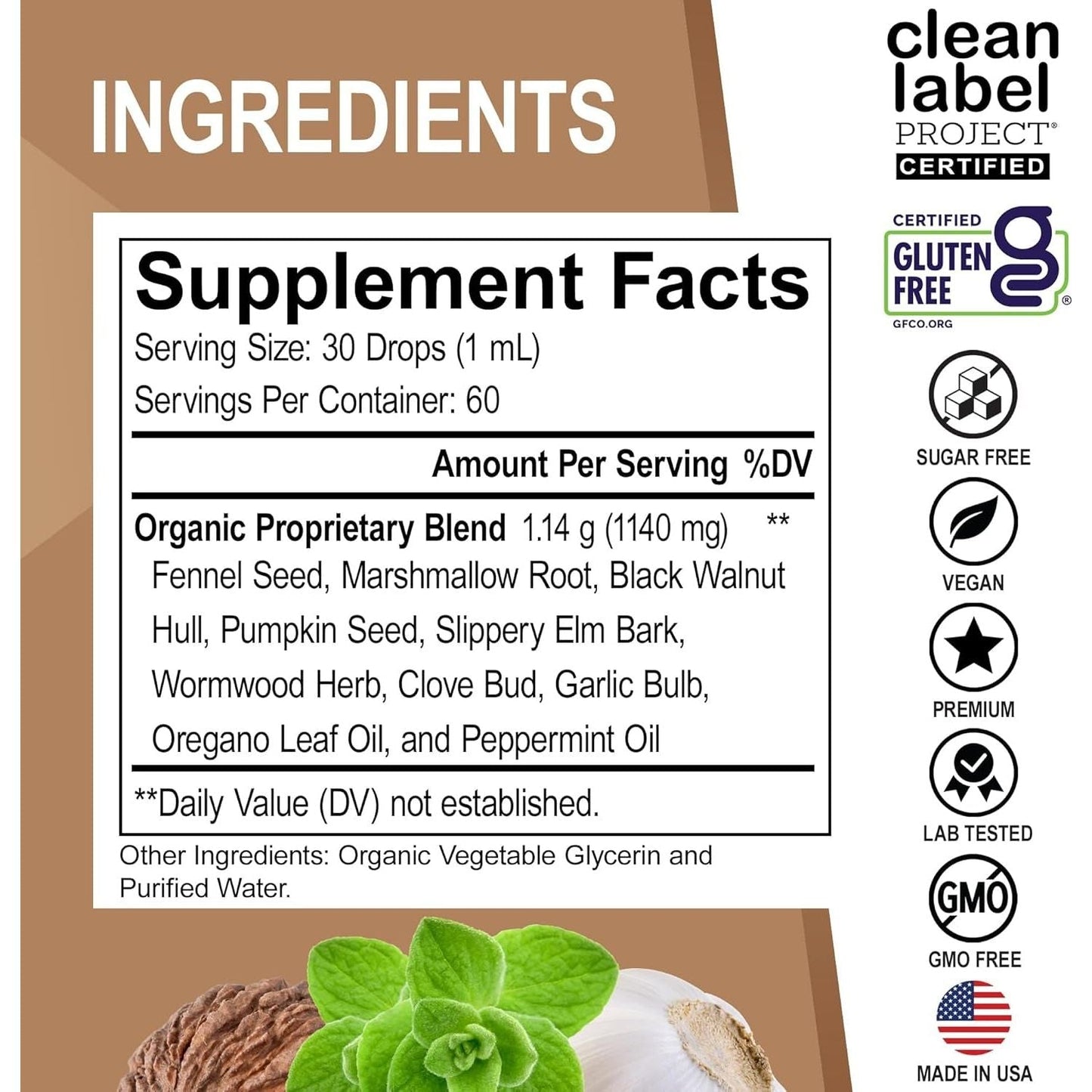Natural Herbal Gut Cleanse Liquid Drops 60ml