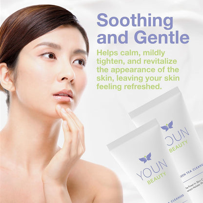 Natural Green Tea Face Cleanser - Soothing Moisturizing Wash