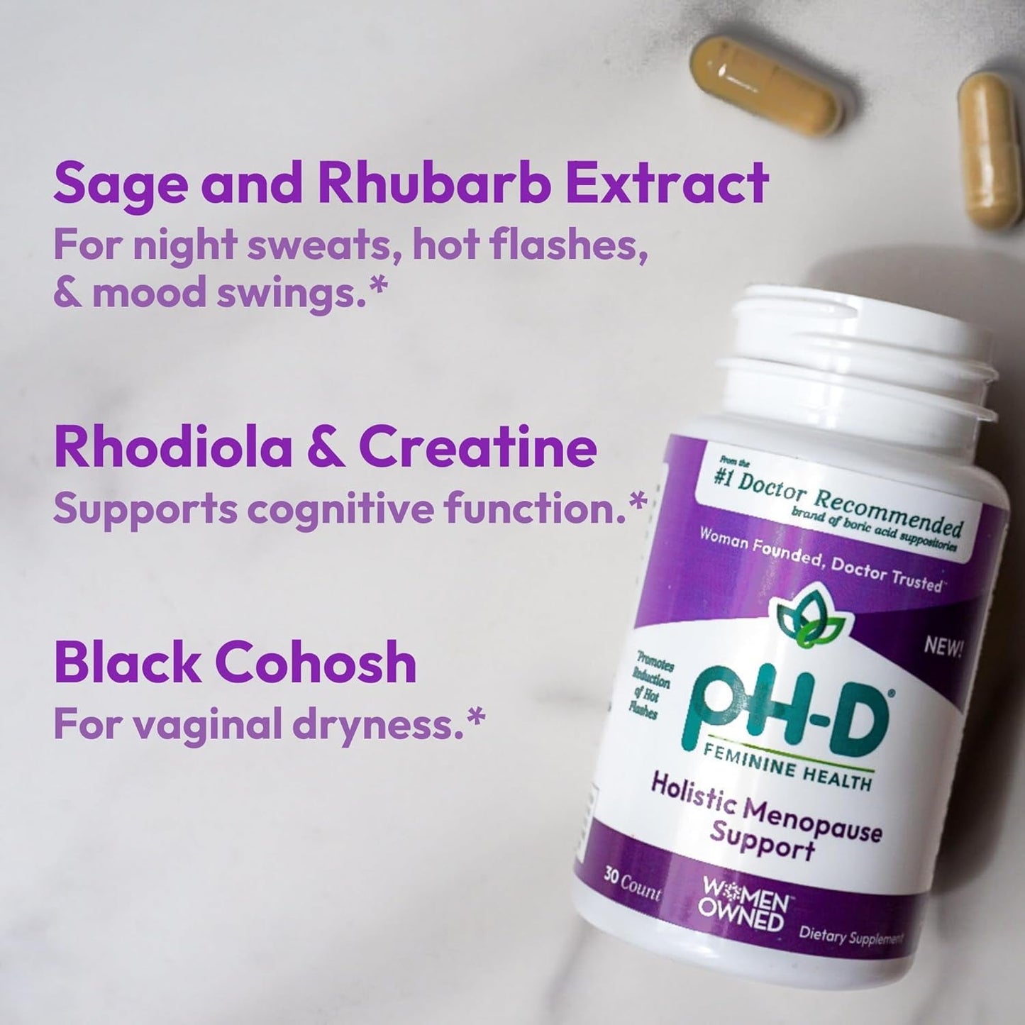 Natural Menopause Relief Supplement - 30 Capsules